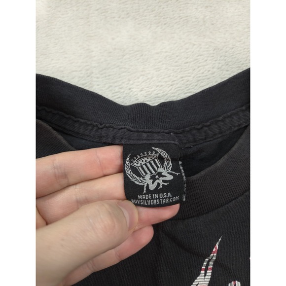 Vintage Silver Stars T Shirt Girls Mens Medium Y2K - Picture 7 of 10